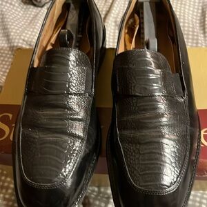 STANLEY BLACK MEN HANDMADE LEATHER SHOES !